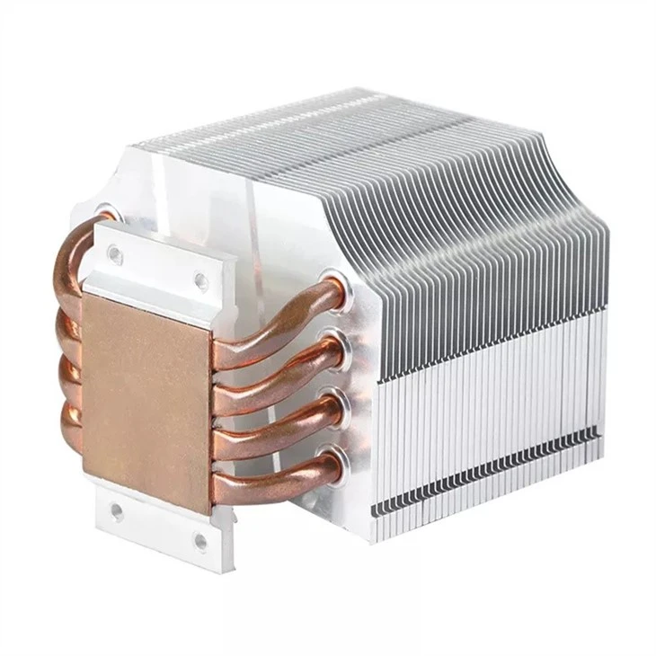 Aluminum Zipper Fin Radiator With Heat Pipes
